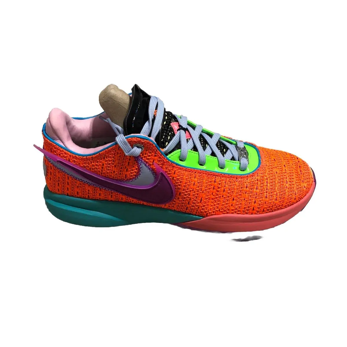 Nike Lebron 20 `chosen 1` Orange Pink Purple Teal DJ5423-800 Men`s 10 Zoom Air