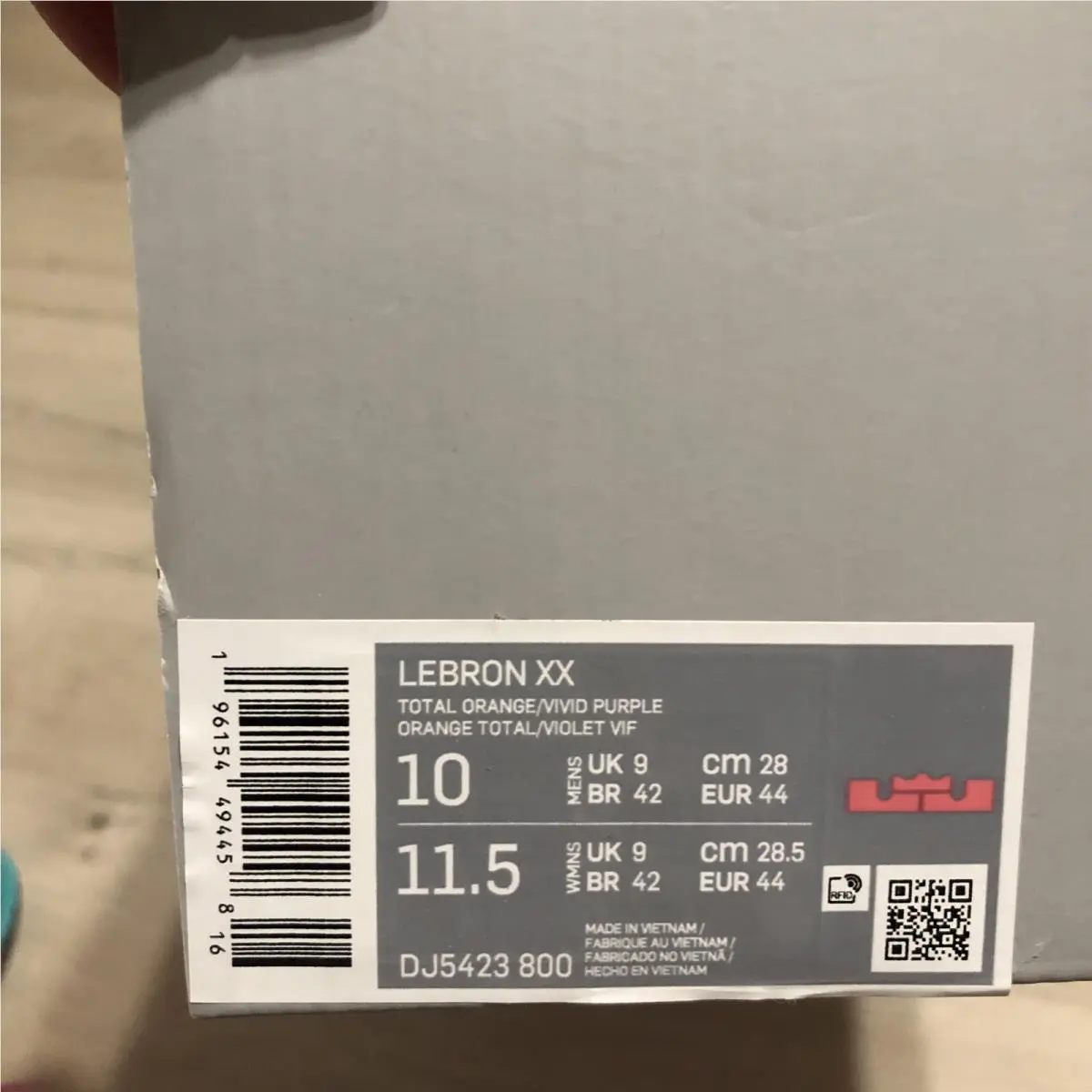 Nike shoes - Nike LeBron 20 - LeBron - DJ5423-800 - Total Orange/Vivid Purple/Green Strike/Hot Punch 3