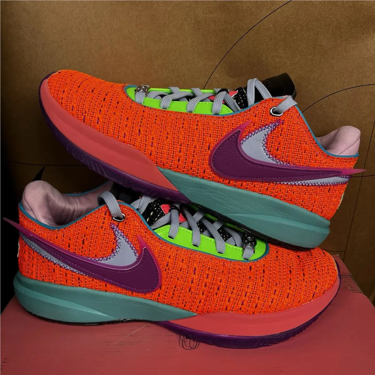 Nike shoes - Nike LeBron 20 - LeBron - DJ5423-800 - Orange, Manufacturer: Total Orange/Vivid Purple/Green Strike/Hot Punch 0