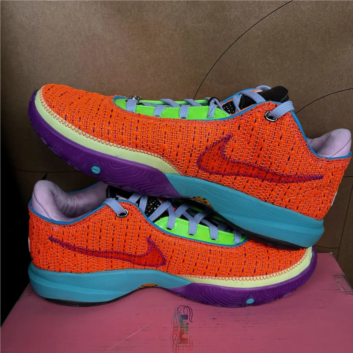 Nike shoes - Nike LeBron 20 - LeBron - DJ5423-800 - Orange, Manufacturer: Total Orange/Vivid Purple/Green Strike/Hot Punch 1