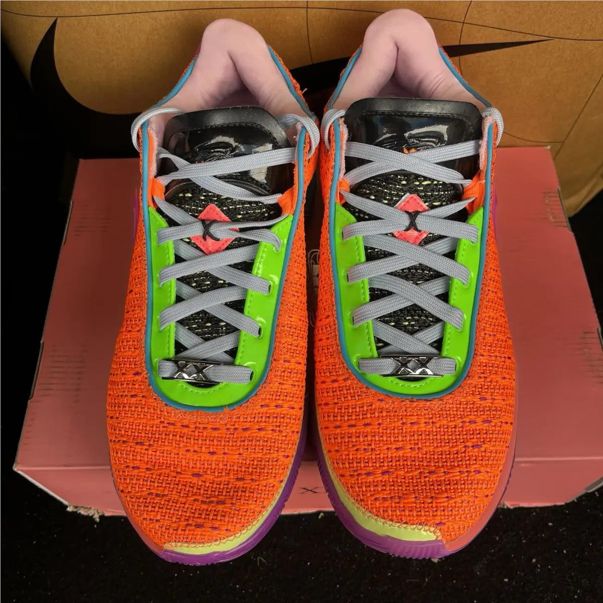 Nike shoes - Nike LeBron 20 - LeBron - DJ5423-800 - Orange, Manufacturer: Total Orange/Vivid Purple/Green Strike/Hot Punch 2