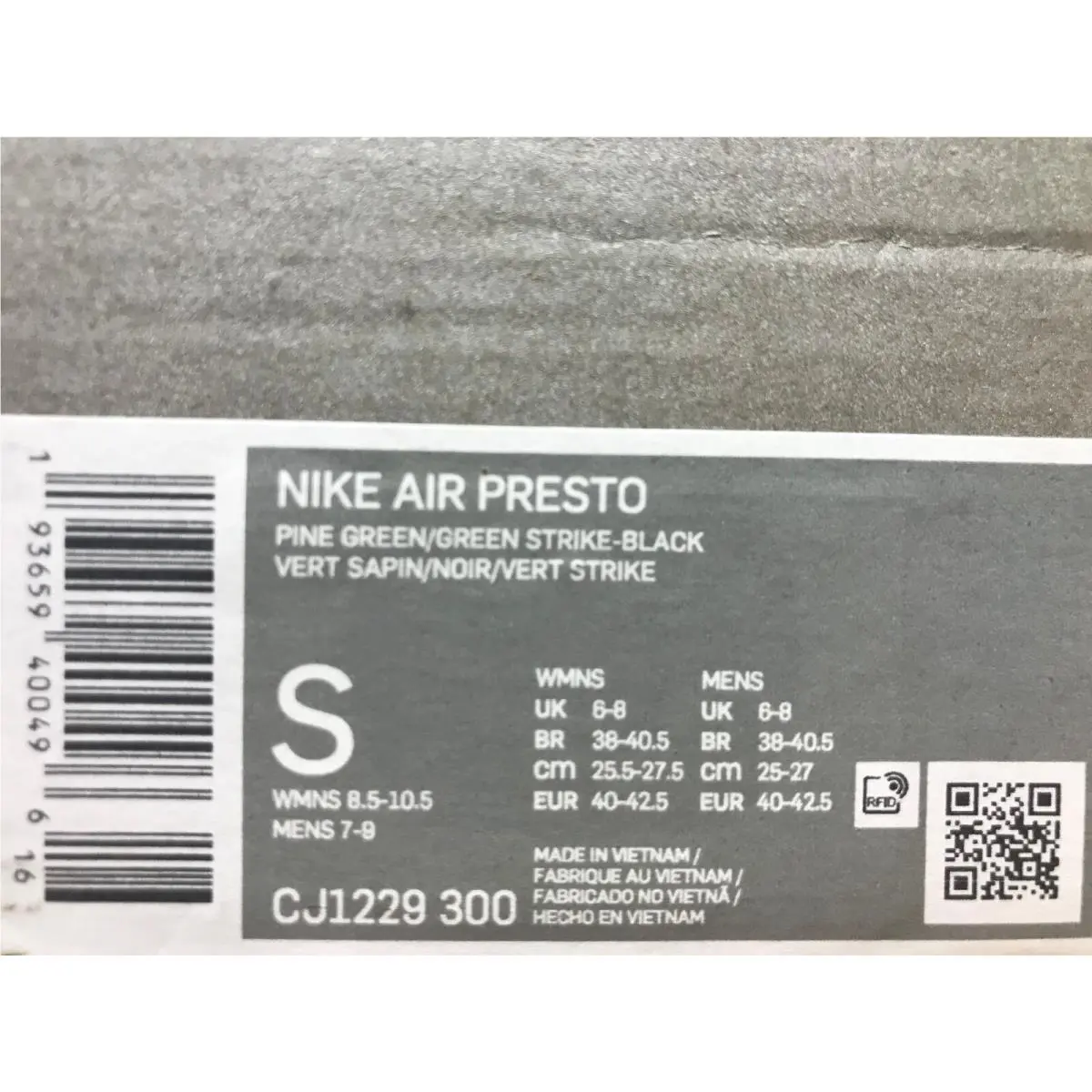 Nike shoes - Nike Air Presto - Air Presto - CJ1229 300 - Pine Green/Black (UPC: 193659400502) 3