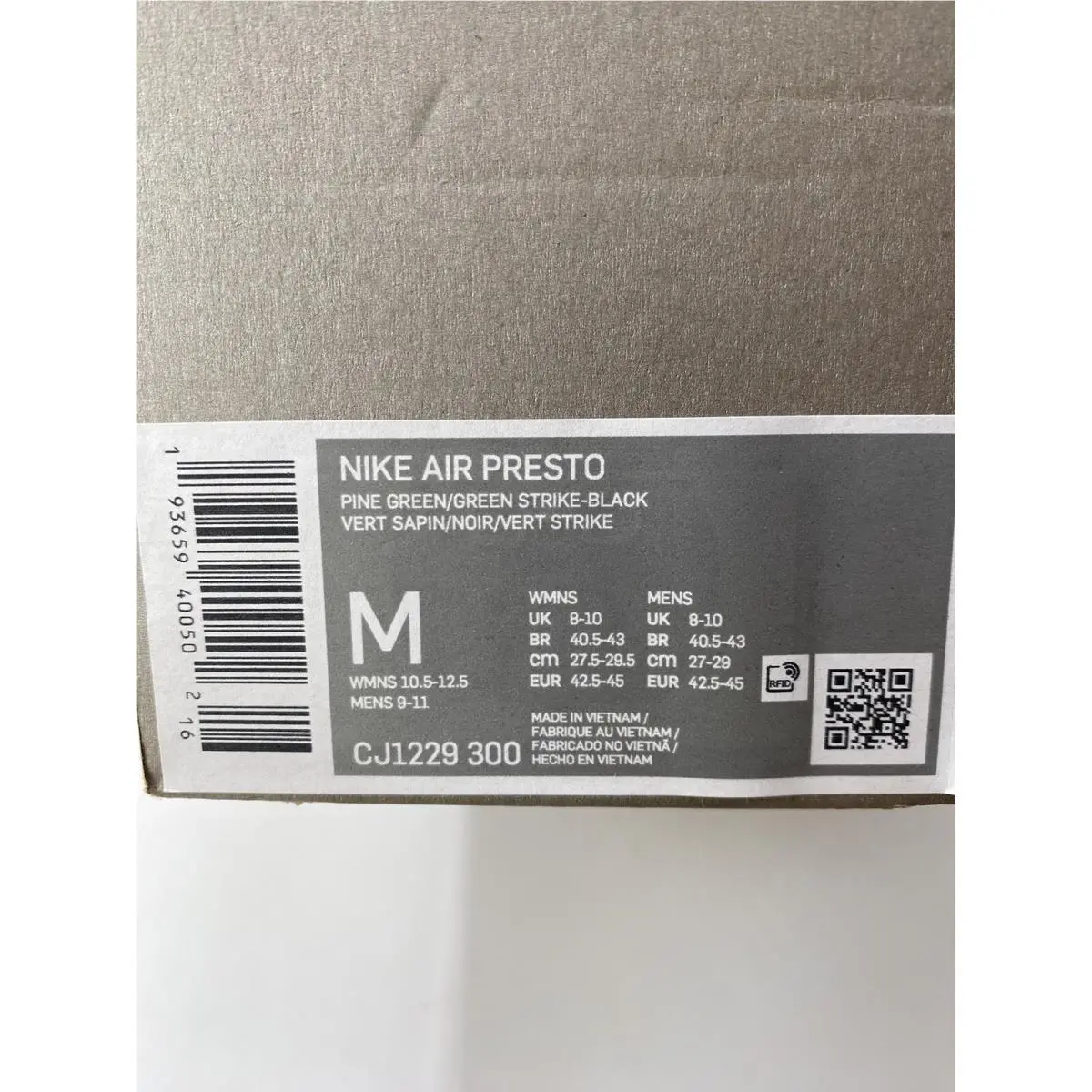 Nike shoes - Nike Air Presto - Air Presto - CJ1229 300 - Pine Green/Black (UPC: 193659400502) 6