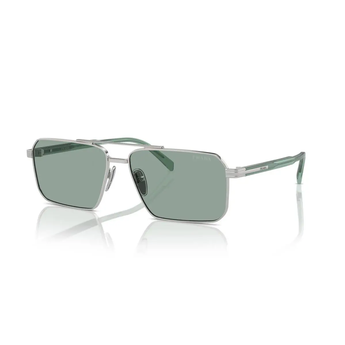 Prada PR A57S Silver/petrol Green 1BC10G Sunglasses