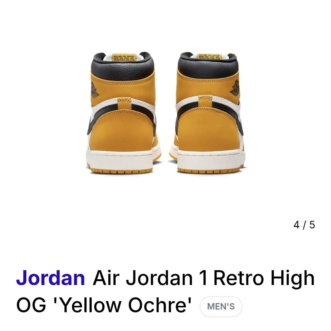 Nike shoes - Nike Air Jordan 1 - Air - DZ5485-701 - mustard 3