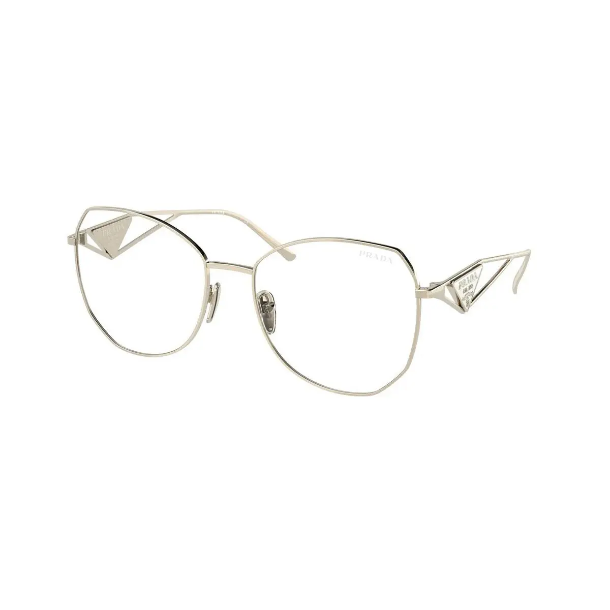 Prada PR 57YS Pale Gold/clear Blue Light Filter ZVN-08N Sunglasses