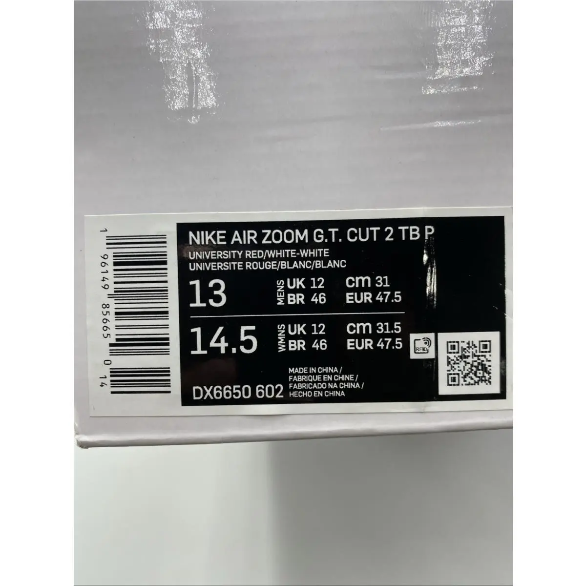 Nike shoes - Nike Air Zoom GT Cut - DX6650 602 - University Red/White (UPC: 196149856650) 6