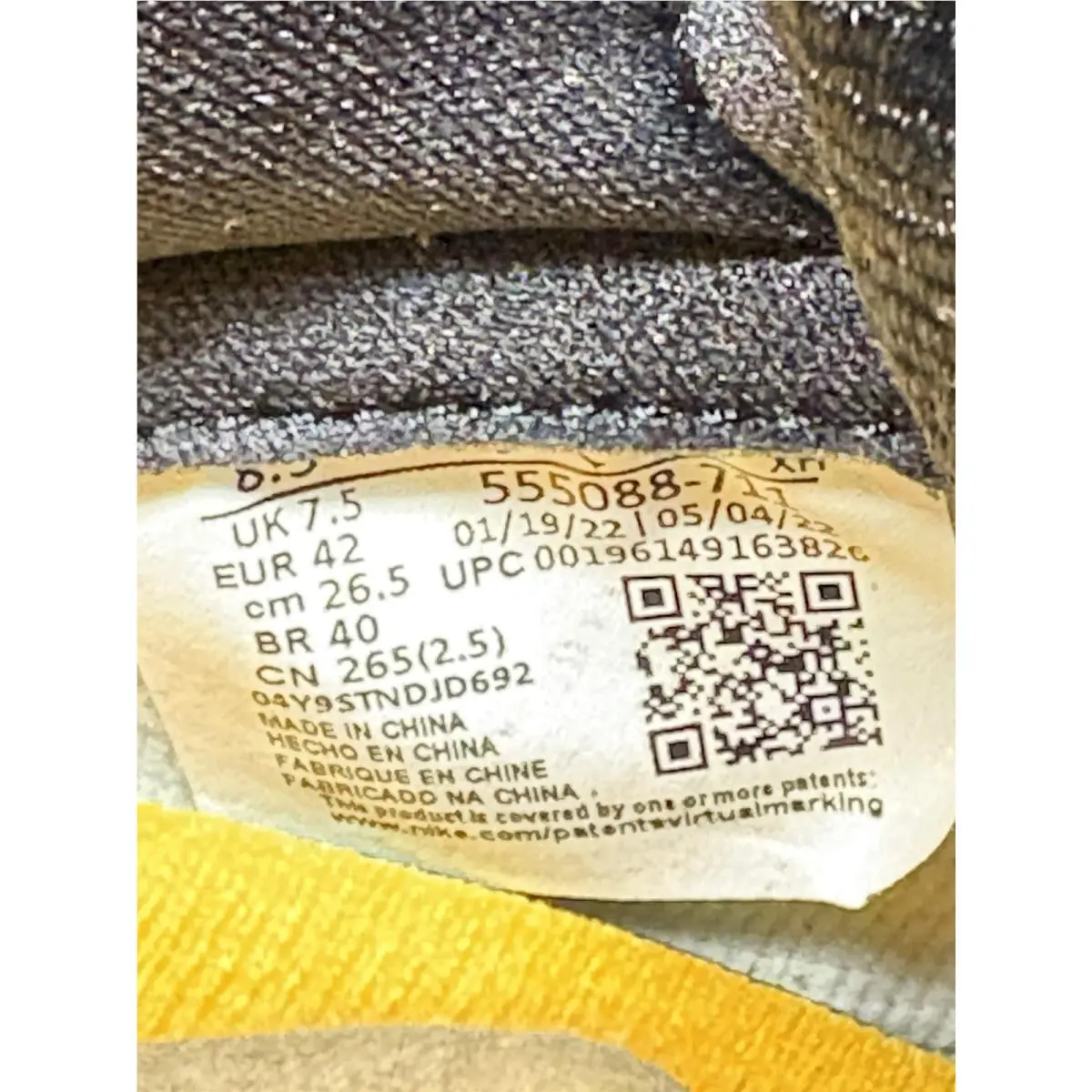 Nike shoes - Air Jordan 1 - Air - 555088-711 - Yellow 10