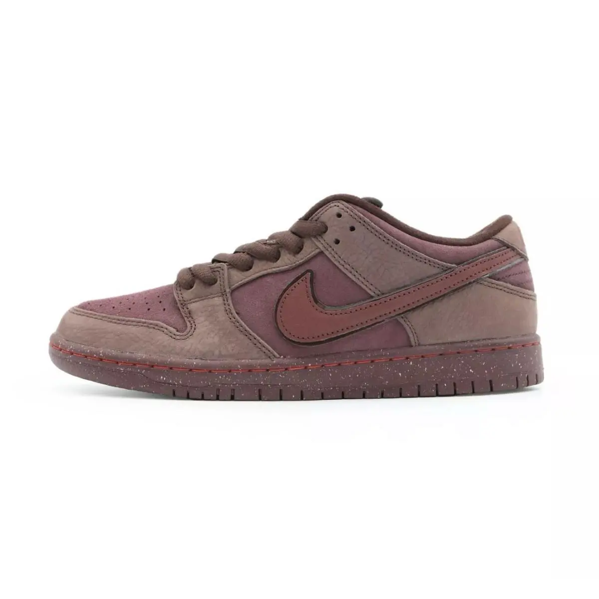 FN0619-600 Nike SB Dunk Low Prm City of Love Burgundy Crush Team Red Men`s - Brown