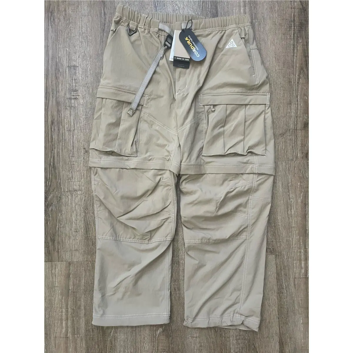 Nike Acg Smith Summit Convertible Cargo Pants Khaki Men’s Sz Small FN0428-247