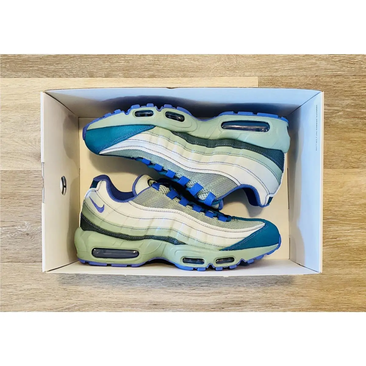 Nike Air Max 95 ID `nike By You` Olive Green Teal Purple DM1182-991 Men`s 10