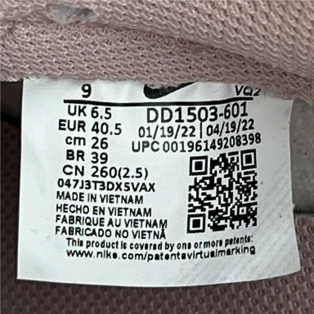 Nike shoes - Nike Dunk Low - Dunk Low - DD1503-601 - Pink Oxford / Light Thistle-Phantom 6