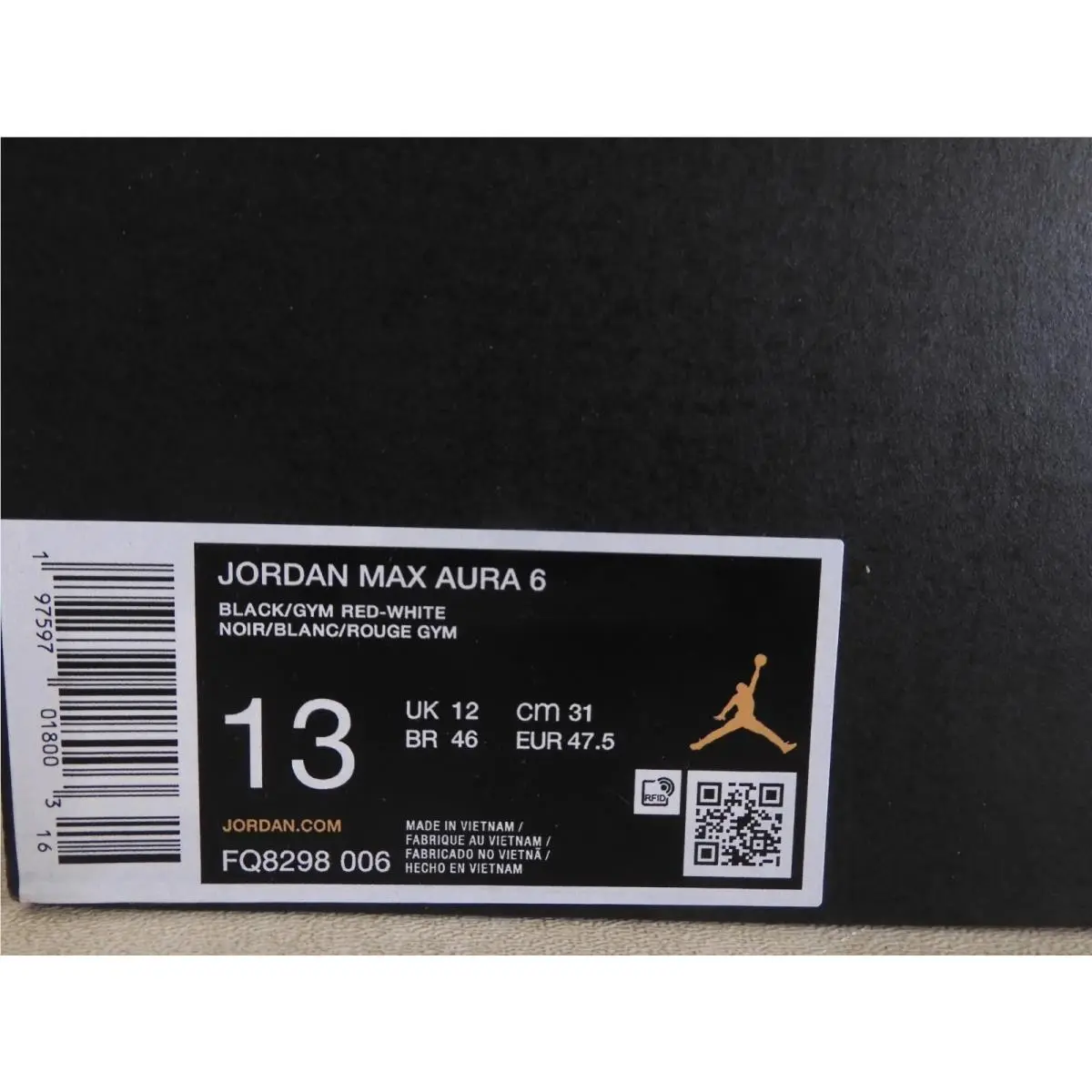 Nike shoes - Air Jordan Max Aura - Air Max Aura - FQ8298 001 - Black (UPC: 197597018003) 3