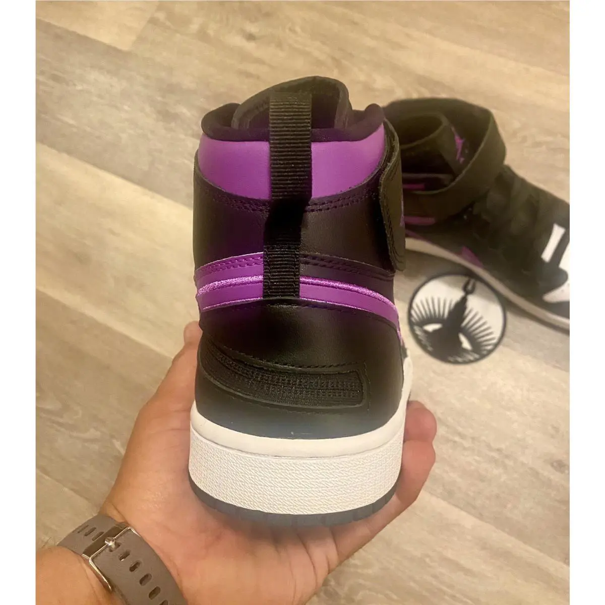 Nike shoes - Nike Air Jordan 1 Hi FlyEase - CQ3835-051 - Black/White/Wild Berry (UPC: 196153956865) 0