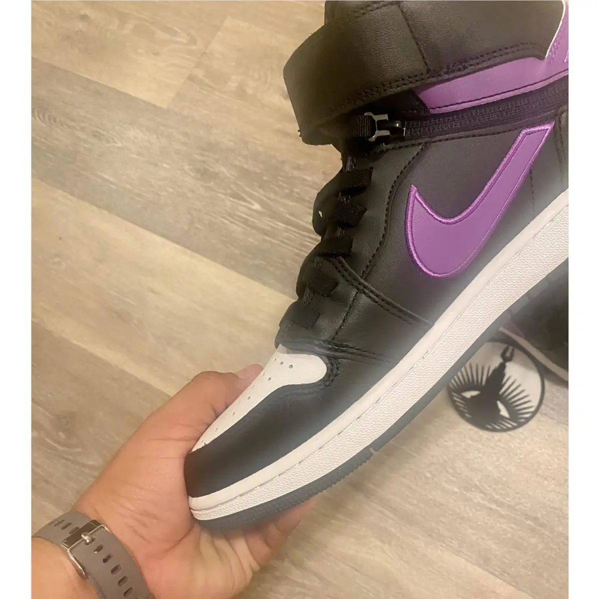 Nike shoes - Nike Air Jordan 1 Hi FlyEase - CQ3835-051 - Black/White/Wild Berry (UPC: 196153956865) 2