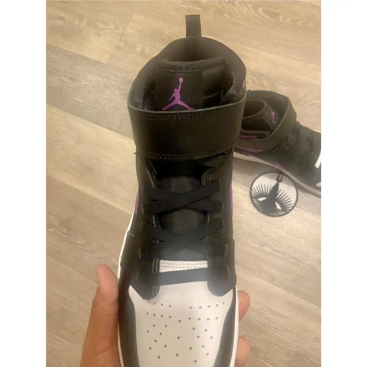 Nike shoes - Nike Air Jordan 1 Hi FlyEase - CQ3835-051 - Black/White/Wild Berry (UPC: 196153956865) 6