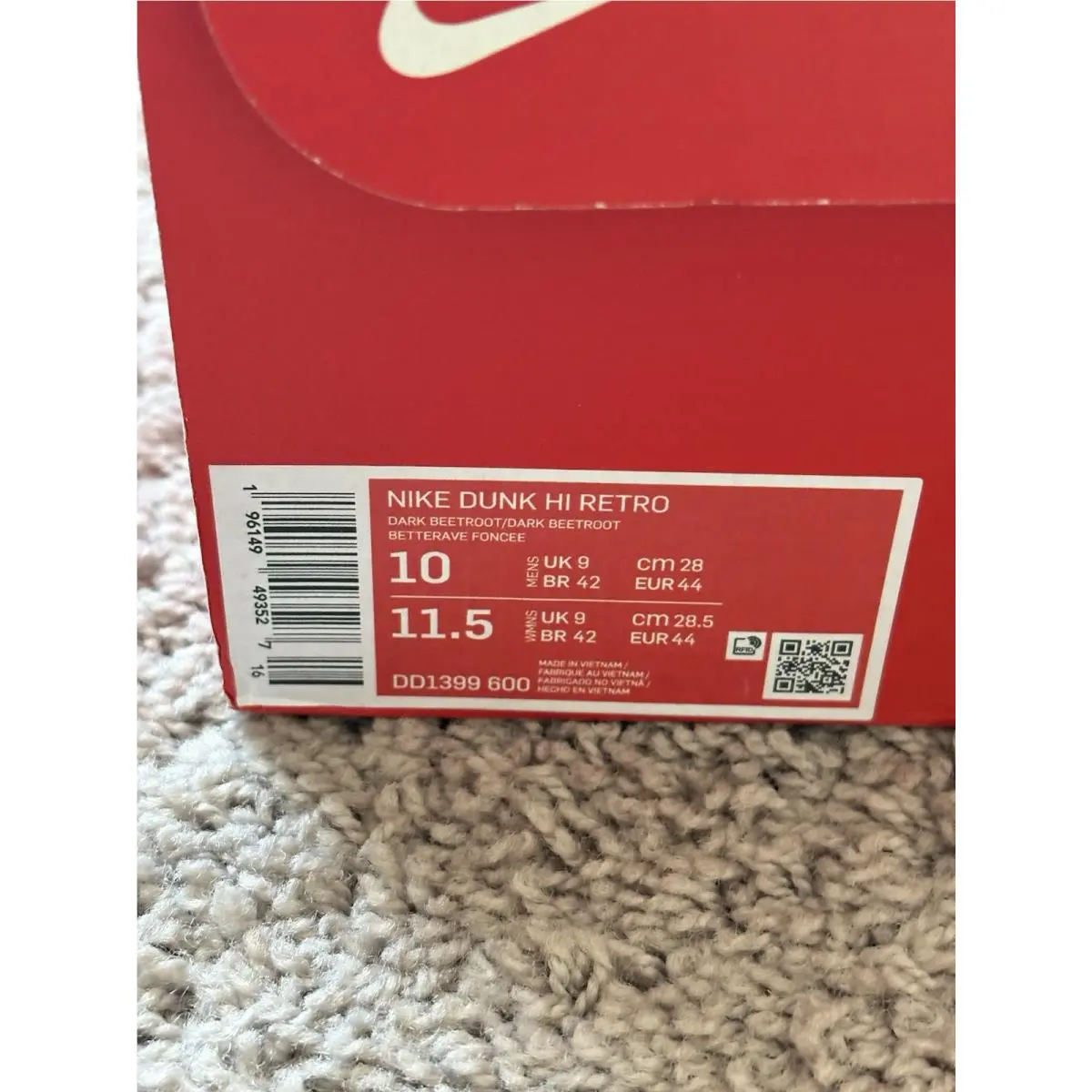 Nike shoes - Nike Dunk - Dunk - DD1399-600 - Red 0