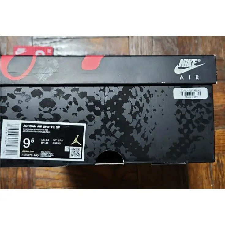Nike shoes - Jordan Air Ship - Air Ship - FN8675-100 - Red, Manufacturer: Sail/Black/University Red/Metallic Platinum/Muslin 8