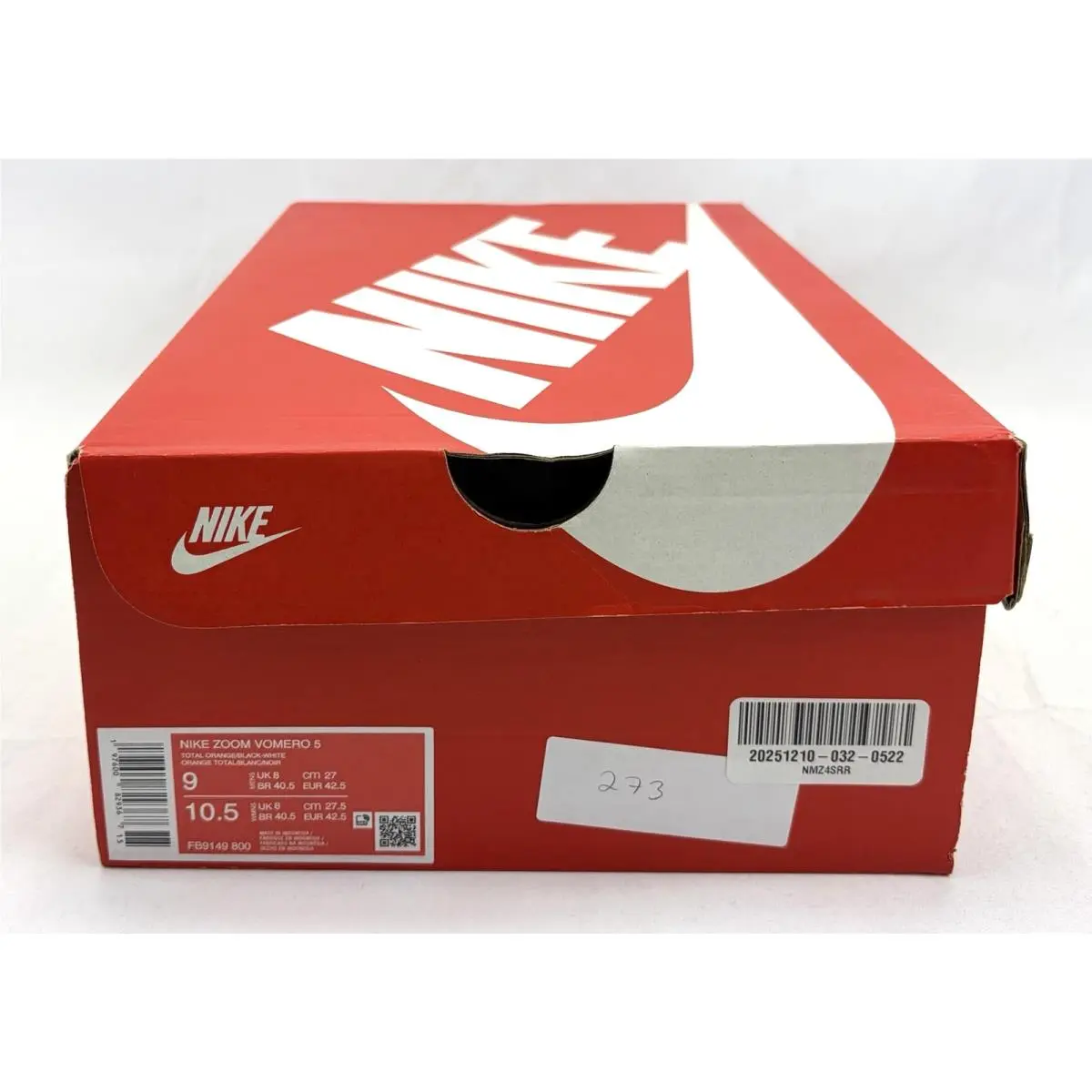 Nike shoes - Nike Zoom Vomero 5 - Zoom Vomero - FB9149-800 - Total Orange/White/Metallic Platinum/Black (UPC: 00197600822153) 11