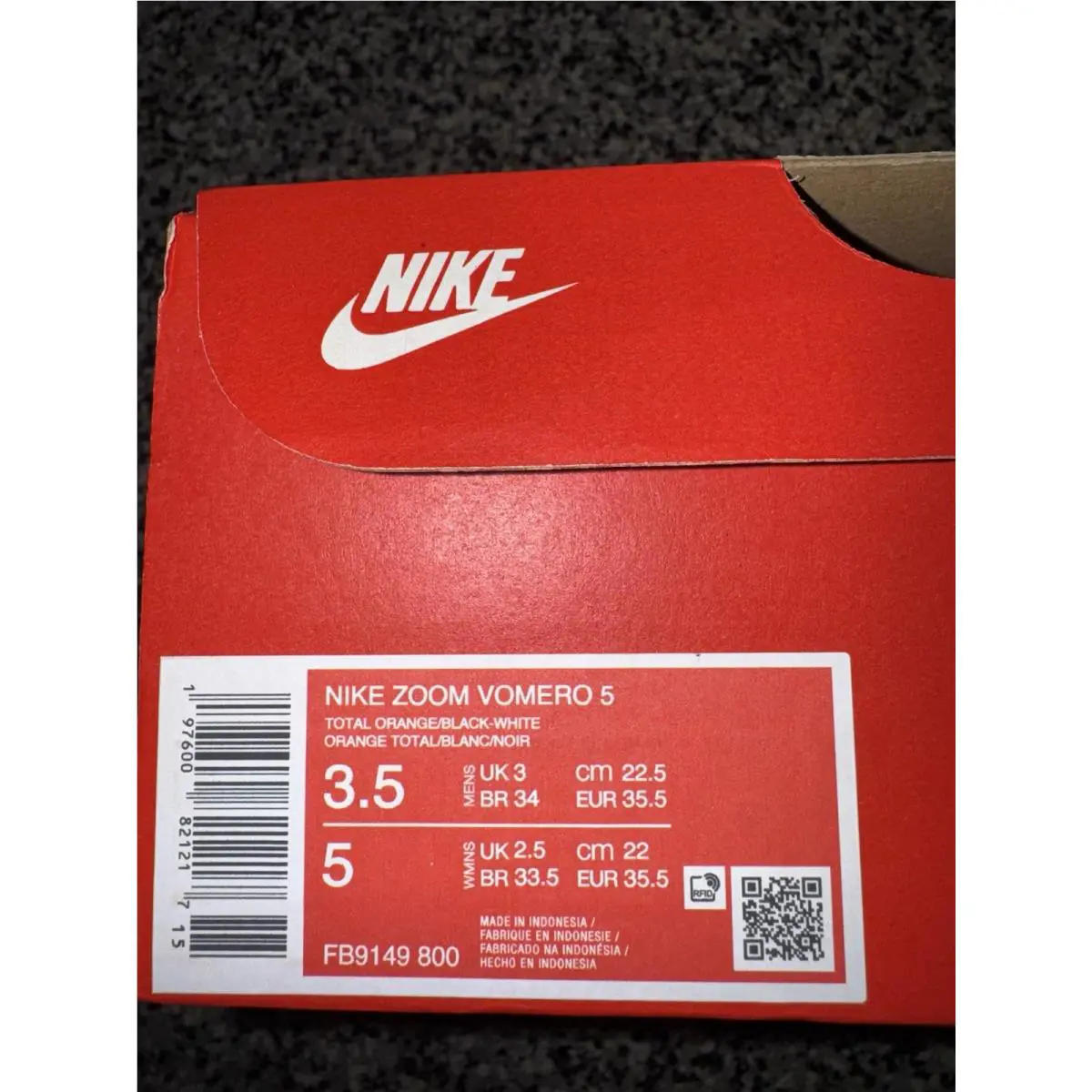 Nike shoes - Nike Air Zoom Vomero 5 - FB9149-800 - Orange (UPC: 197600820821) 4