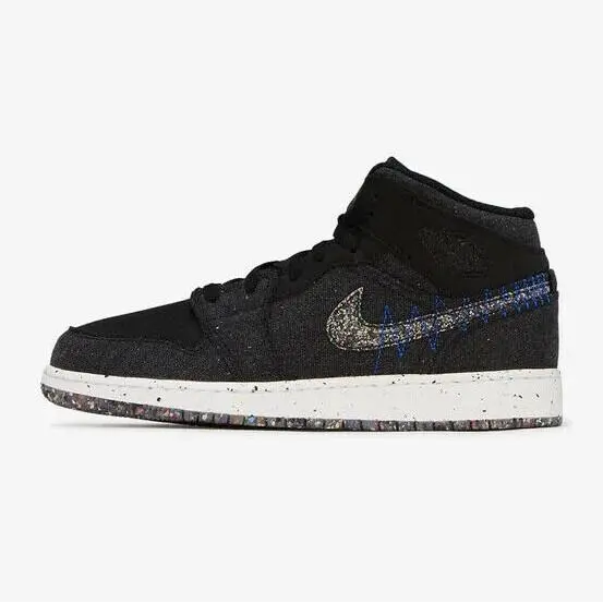 Nike Air Jordan 1 Mid SE GS Size 6Y Crater Black Racer Blue White DM4334 001