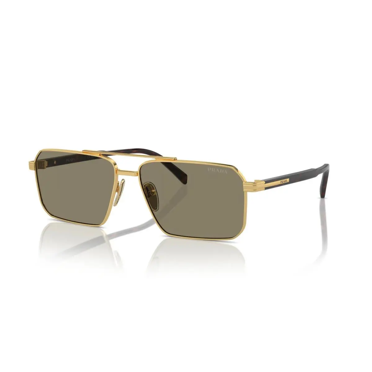 Prada PR A57S Gold/light Brown 5AK90F 61mm Sunglasses