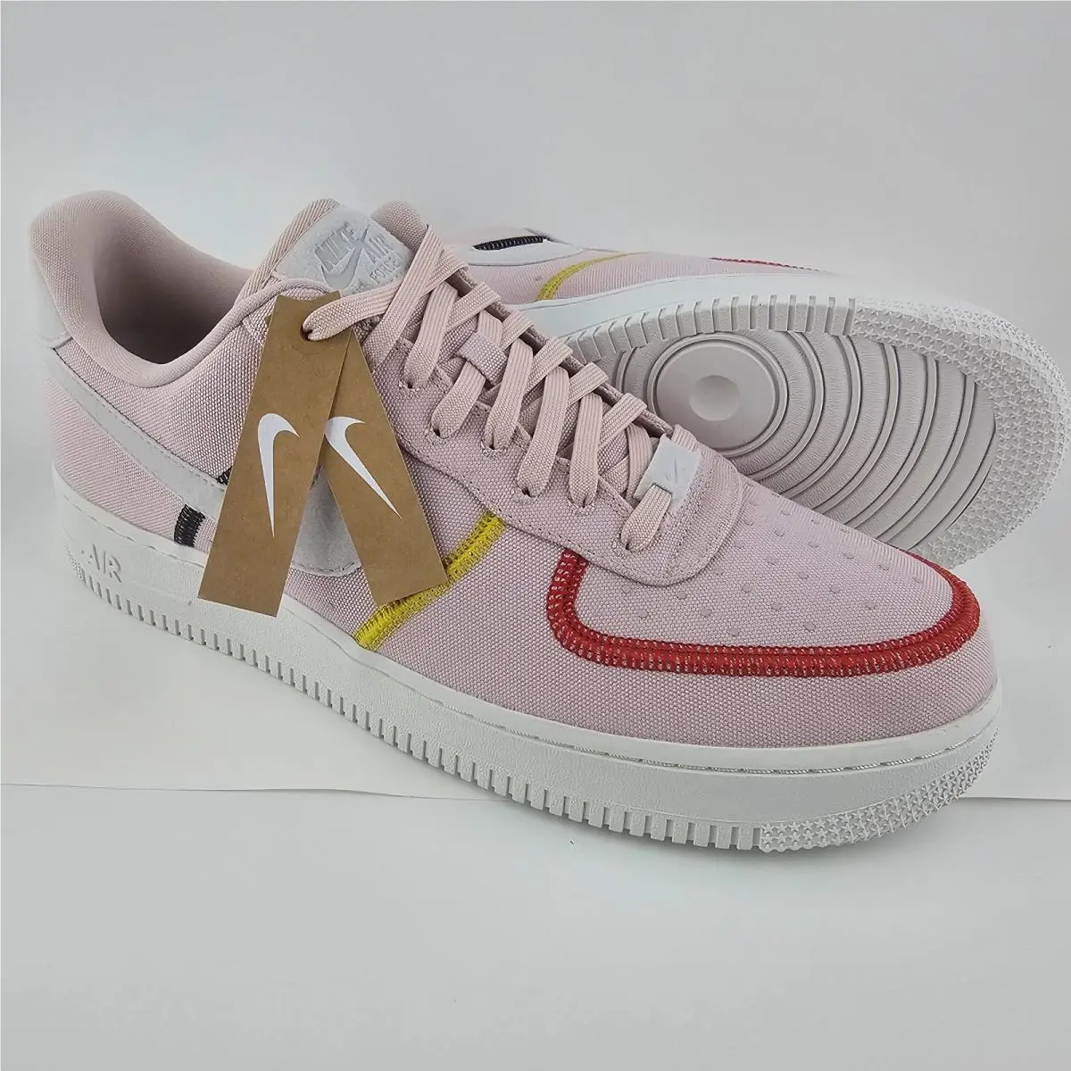 Nike Air Force 1 `07 LX Low Stitched Canvas Siltstone Red Photon Dust Women`s 12