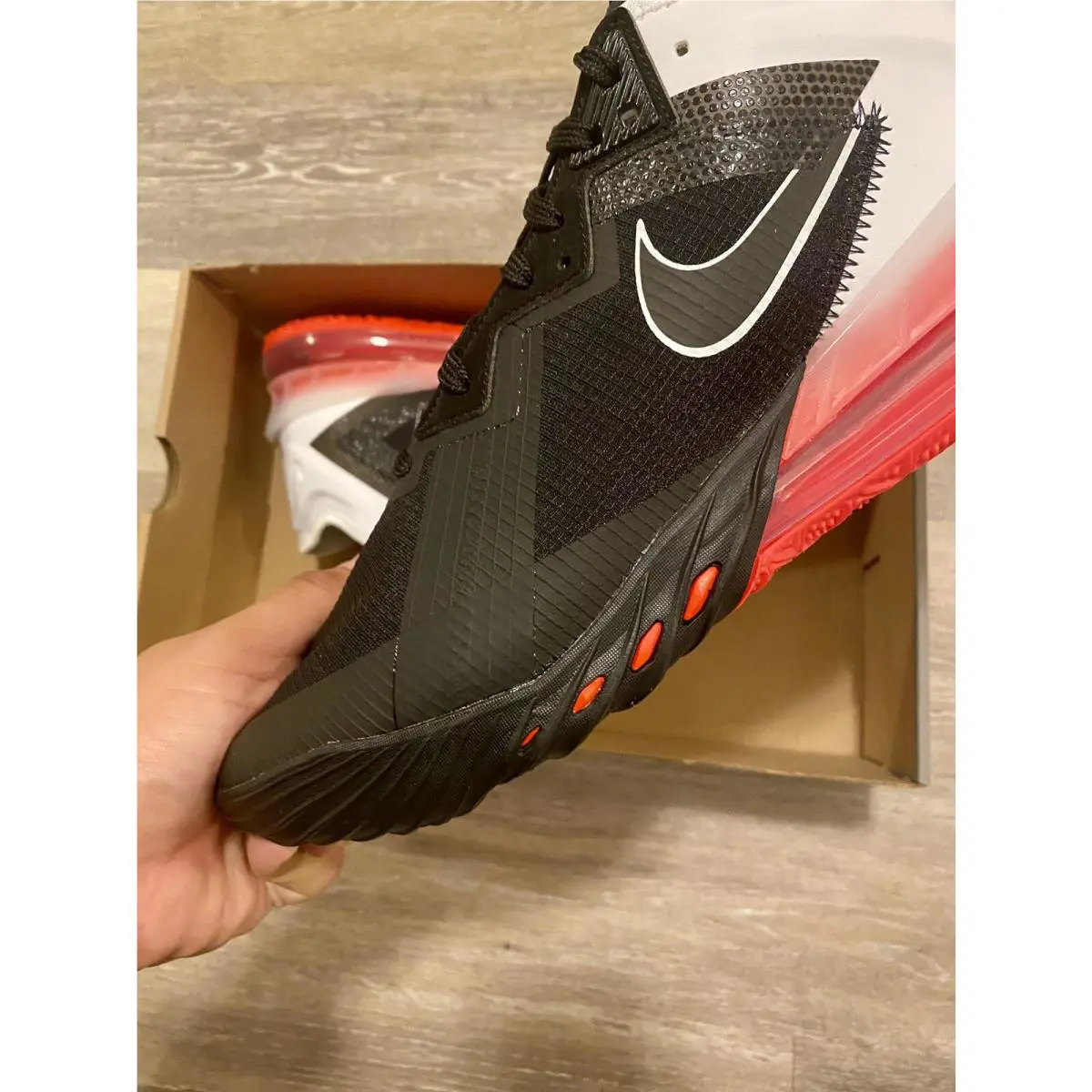 Nike shoes - Lebron XVIII Low - Lebron XVIII Low - CV7562-002 - Black-Bright Crimson-White (UPC: 194957372294) 2