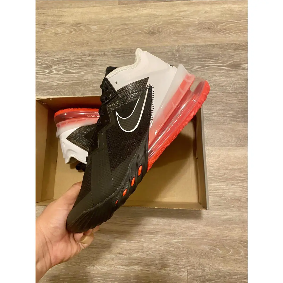 Nike shoes - Lebron XVIII Low - Lebron XVIII Low - CV7562-002 - Black-Bright Crimson-White (UPC: 194957372294) 3