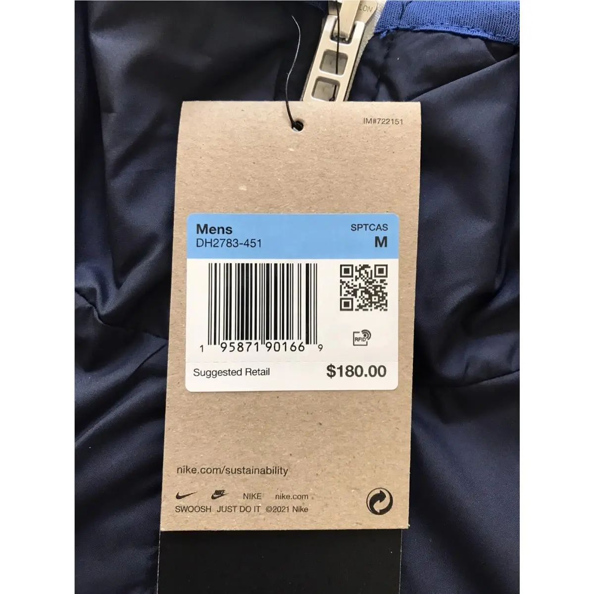 Nike clothing - Nike Sportswear Therma-FIT Legacy - Sportswear Legacy - DH2783451 - Blue (UPC: 195871901676) 4