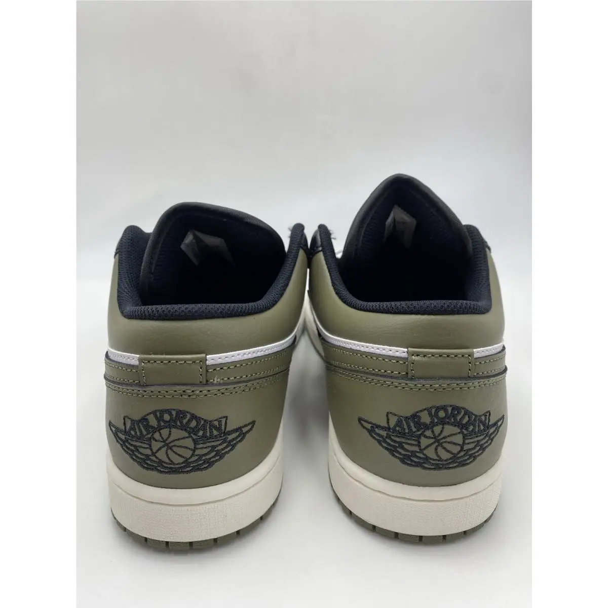 Nike shoes - Nike Air Jordan 1 - Air - 553558 092 - Black/White-Medium Olive (UPC: 197601148481) 4