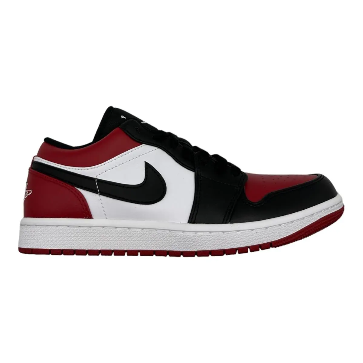 Nike Air Jordan 1 Low Bred Toe Gym Red White Black 553558-612 - Men`s Size 9