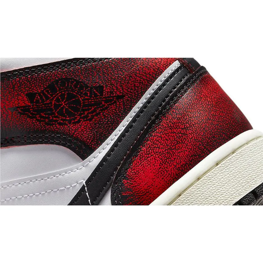 Nike shoes - Nike Jordan 1 Mid SE Wear Away - DV9565 006 - Black 2
