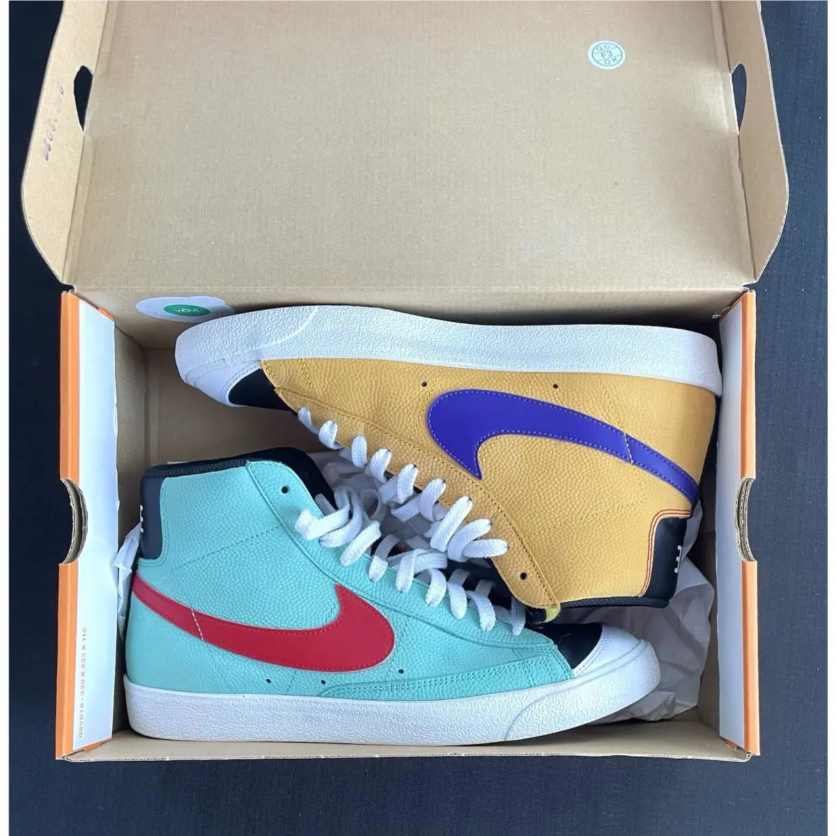 Nike shoes - Nike Blazer 77 - Blazer - DN1718-300 - WASHED TEAL/WHITE/UNIVERSITY GOLD/GYM RED, Manufacturer: WASHED TEAL/WHITE/UNIVERSITY GOLD/GYM RED 9