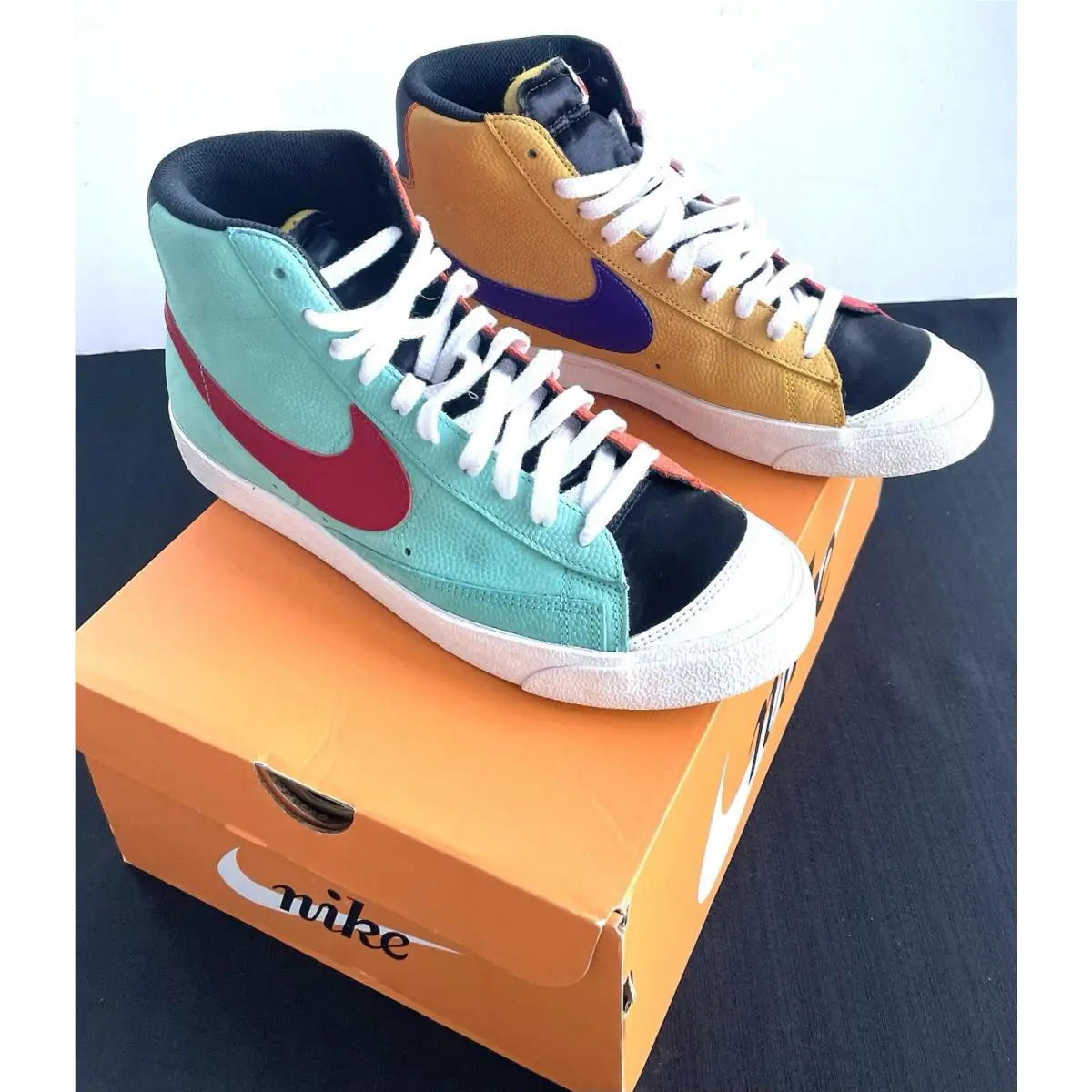 Nike shoes - Nike Blazer 77 - Blazer - DN1718-300 - WASHED TEAL/WHITE/UNIVERSITY GOLD/GYM RED, Manufacturer: WASHED TEAL/WHITE/UNIVERSITY GOLD/GYM RED 7