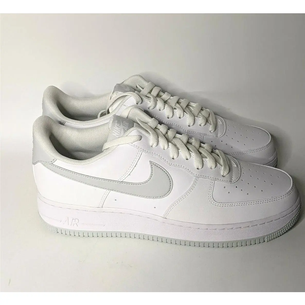 Air Force 1 Mens 13 White Gray Pure Platinum Nike Sneakers AF1 Trainers