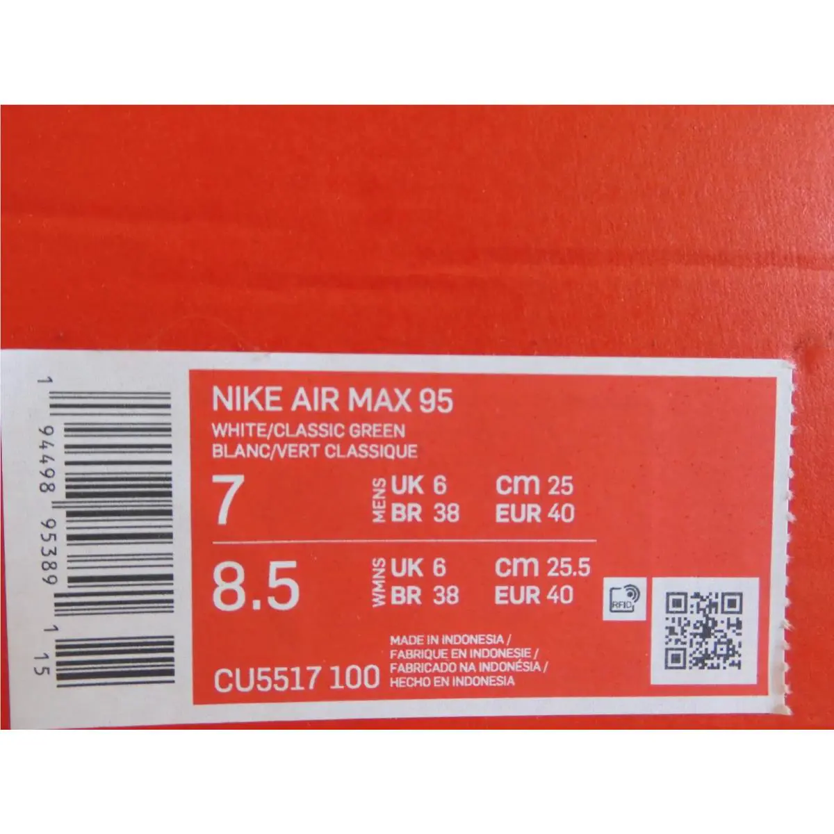 Nike shoes - Nike Air Max 95 - Air Max - CU5517-100 - White (UPC: 194498953891) 4