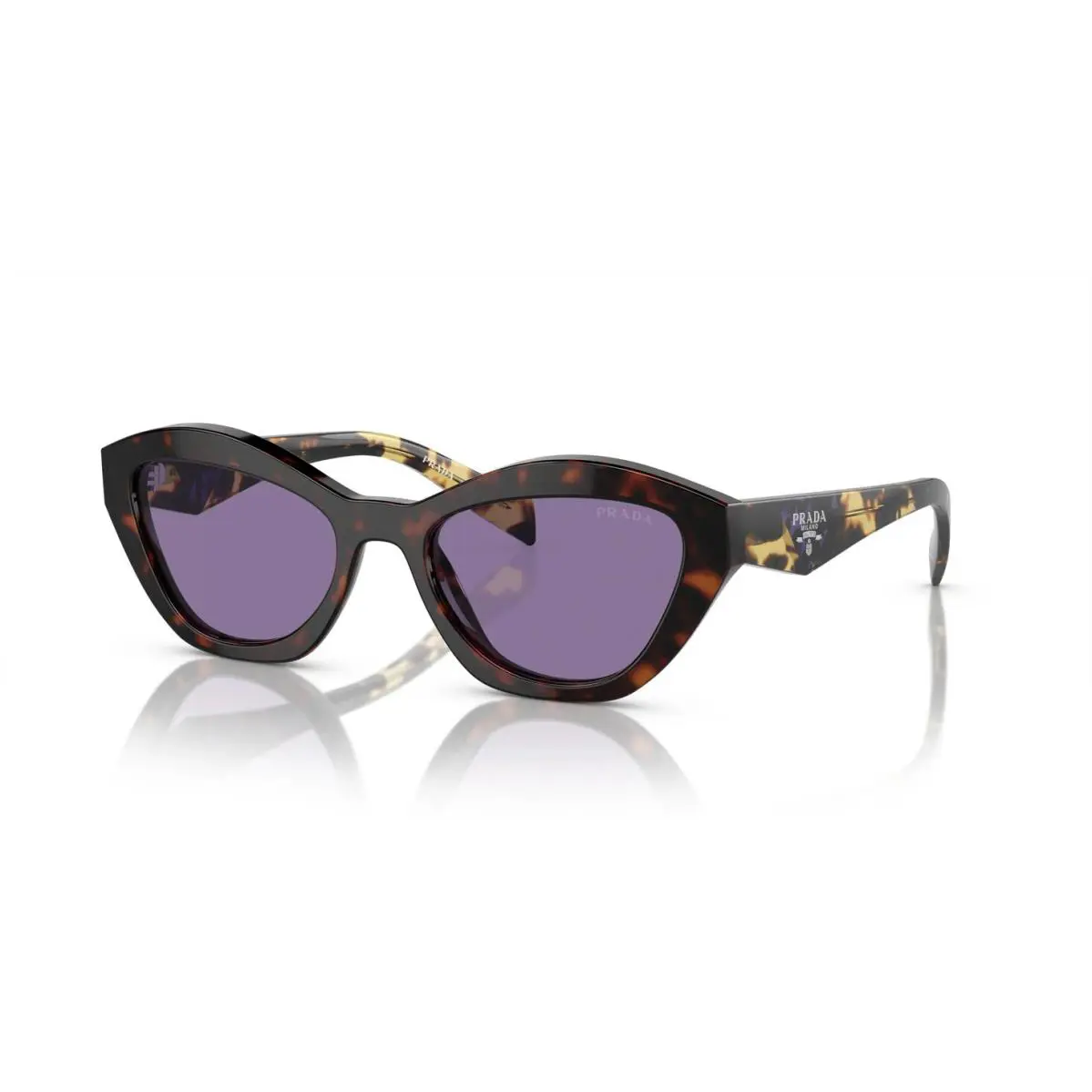 Prada PR A02S Havana/violet Mirror Internal Silver 17N-50B Sunglasses