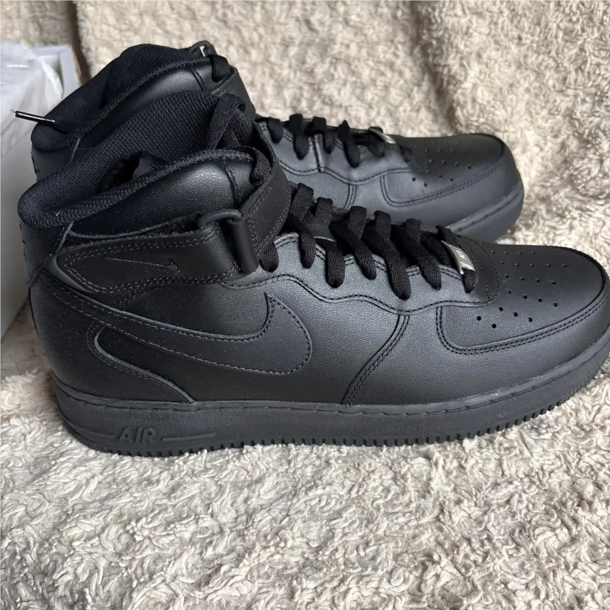 Size 12 -  Air Force 1 `07 Mid Triple Black by Nike