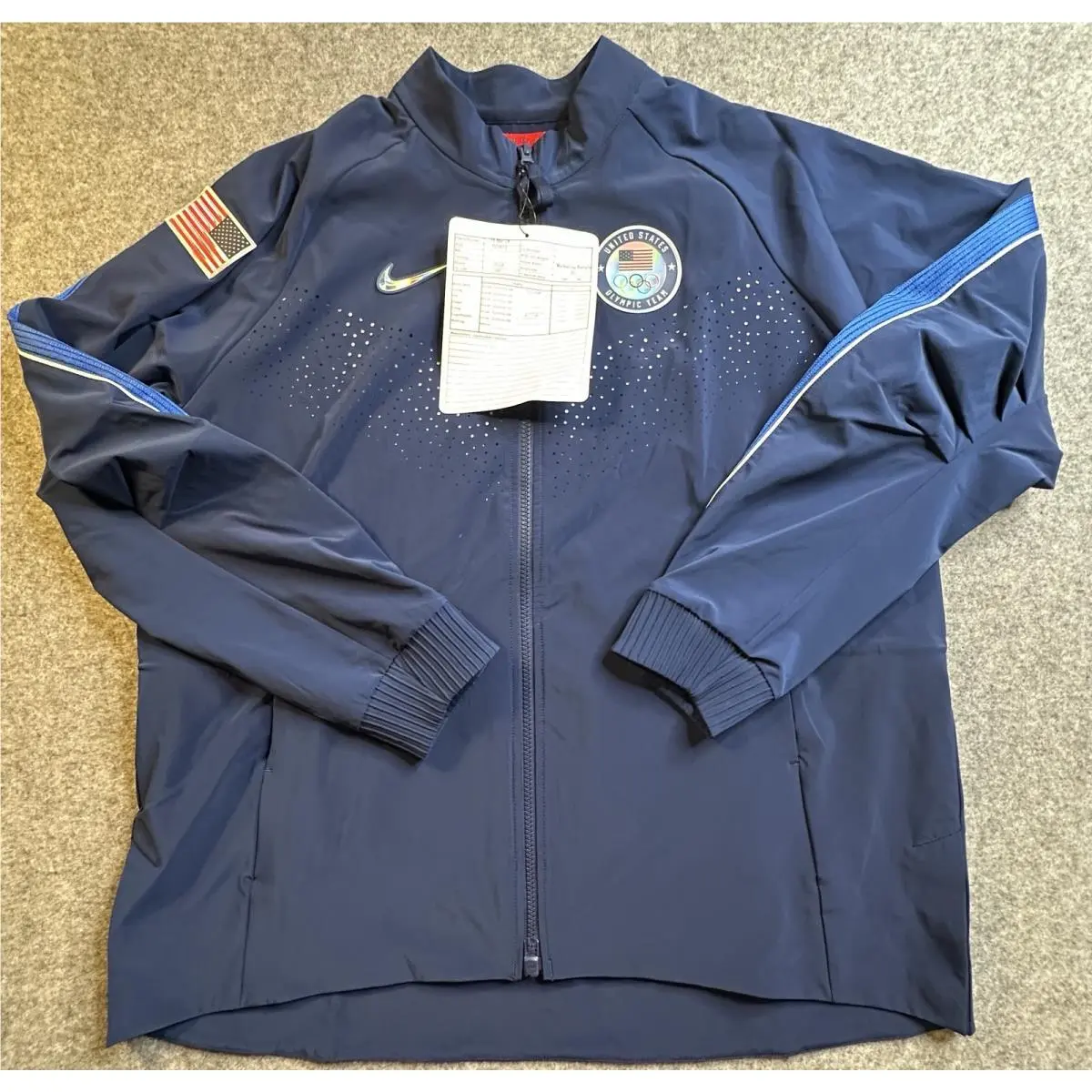 Nike Paris 2024 Team Issued Usa Olympic Jacket Blue Mens Size XL Marketing Sampe