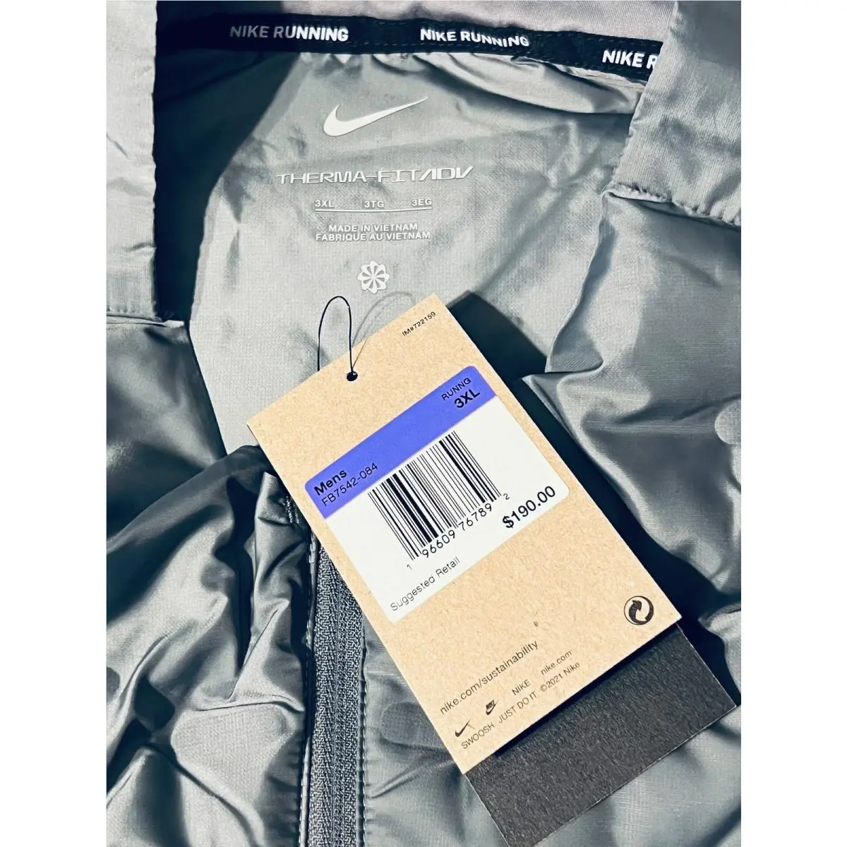 Nike clothing - Nike Therma-Fit ADV Repel AeroLoft Vest - FB7542 084 - Smoke Grey (UPC: 196609767892) 6