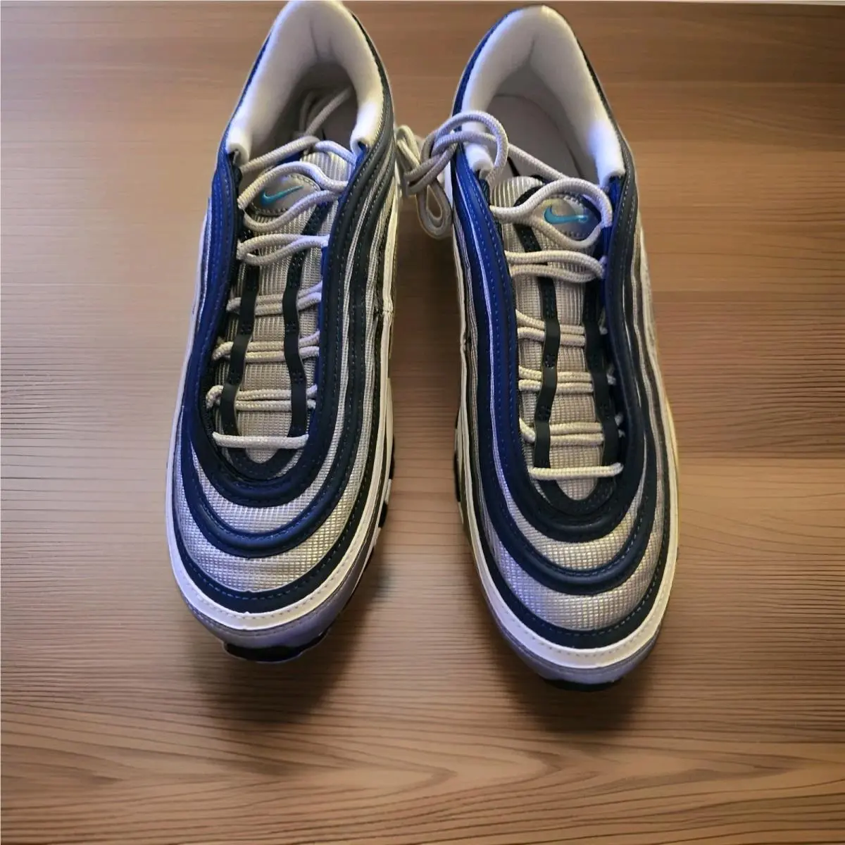 Air Max 97 Metallic Silver Chlorine Blue Lwhite DM0028-001 Men`s Size 9 by Nike