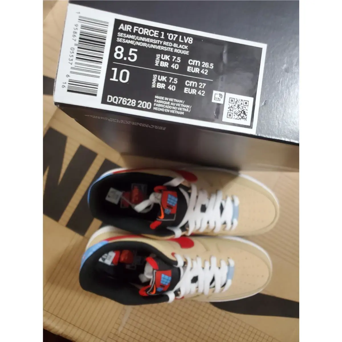 Nike shoes - Nike Air Force 1 - Air Force - DQ7628200 - Beige 5