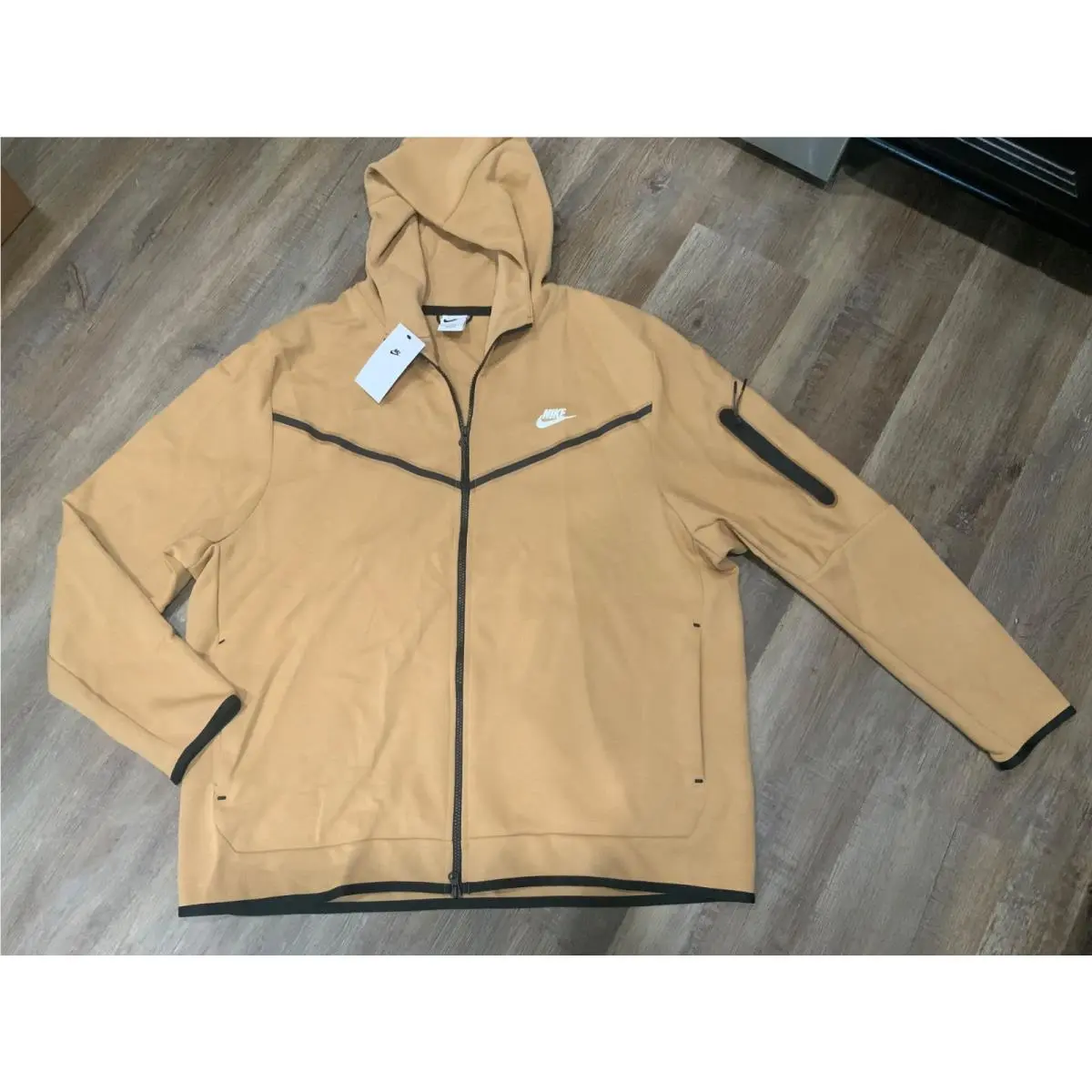 Nike Tech Fleece Windrunner Hoodie Full Zip Elemental Gold CU4489-722 Men`s 2XL