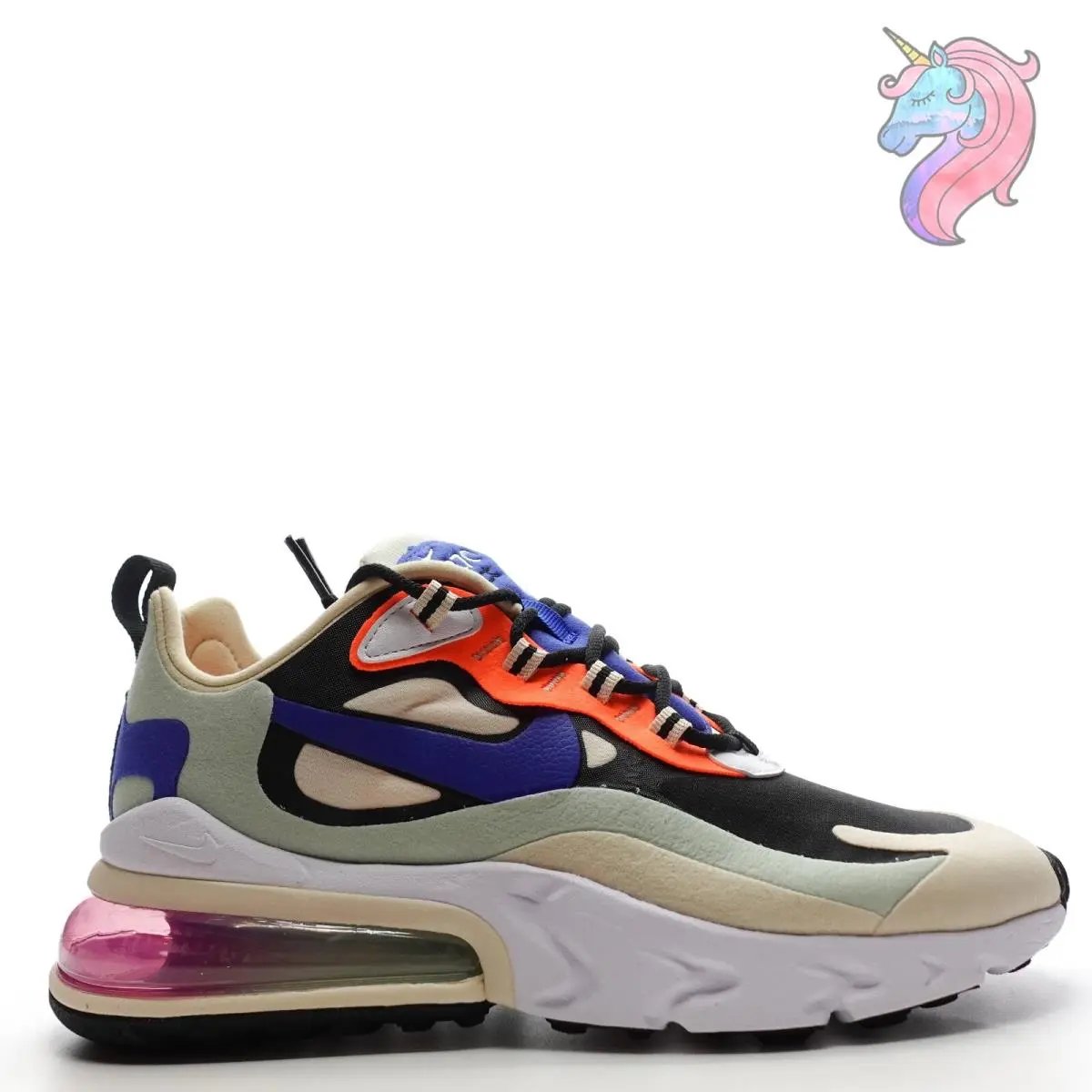 Nike Air Max 270 React Multicolor Running Shoes CI3899 200 Womens Size 7.5