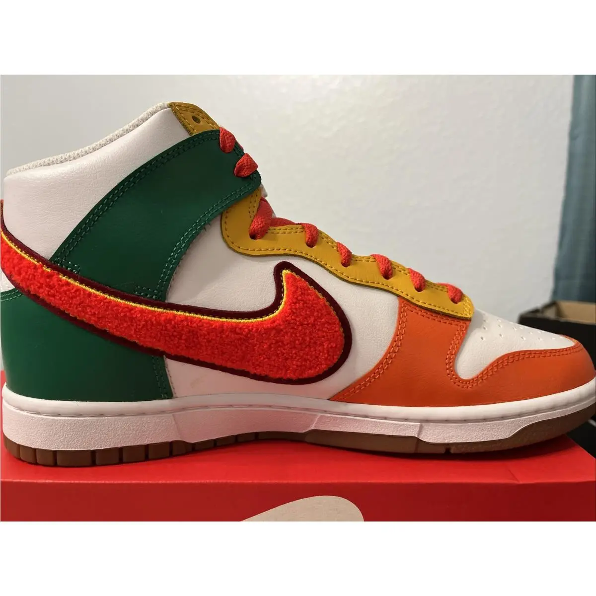 Nike shoes - Nike Dunk HI Retro - Dunk Retro - DR8805 100 - White Habanero Red Team Red 2