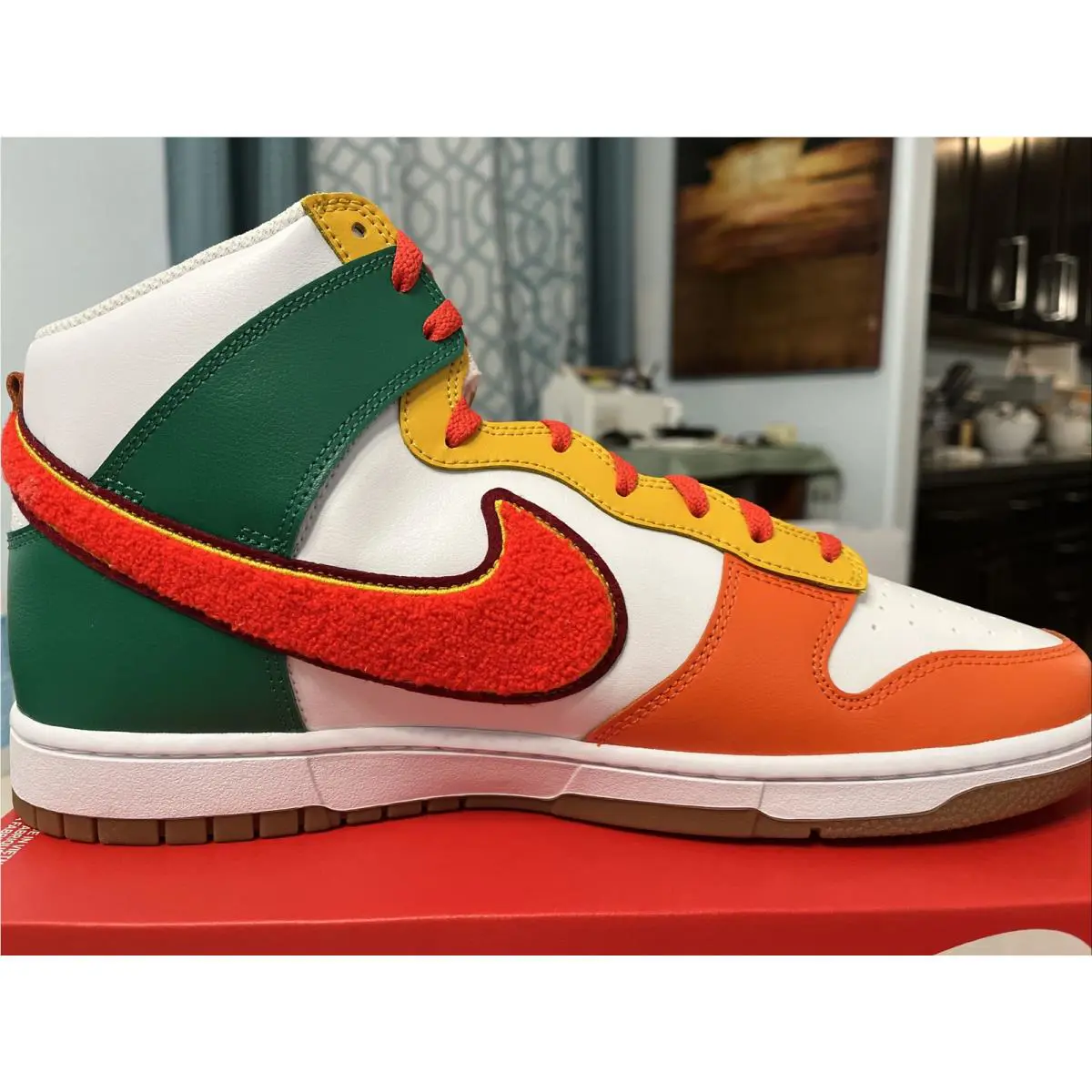 Nike shoes - Nike Dunk HI Retro - Dunk Retro - DR8805 100 - White Habanero Red Team Red 1