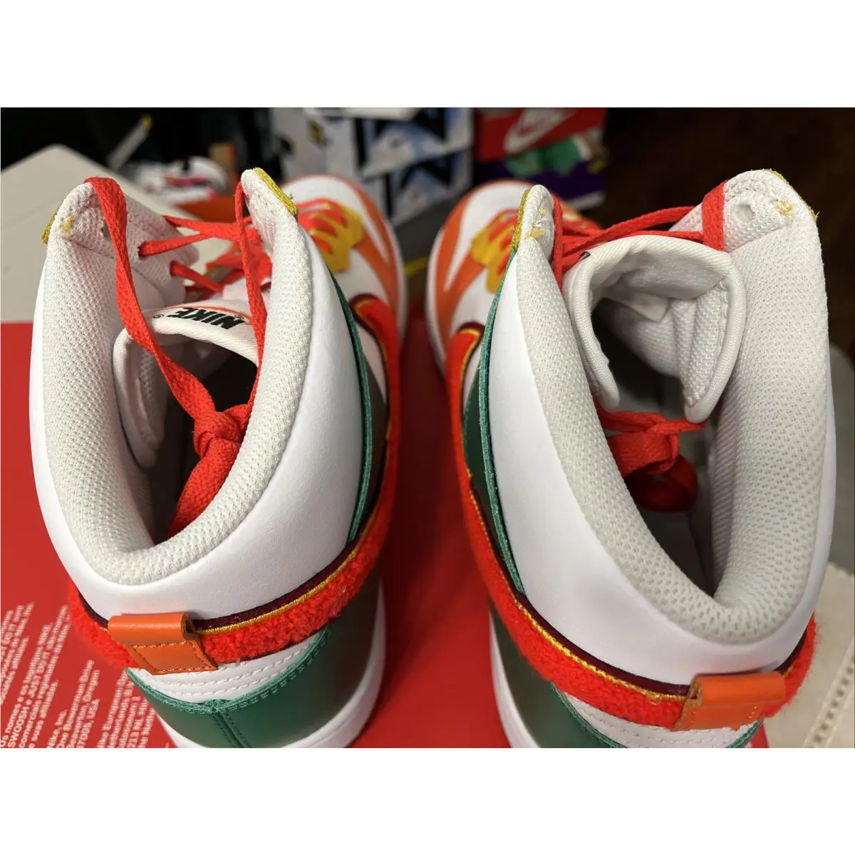 Nike shoes - Nike Dunk HI Retro - Dunk Retro - DR8805 100 - White Habanero Red Team Red 7
