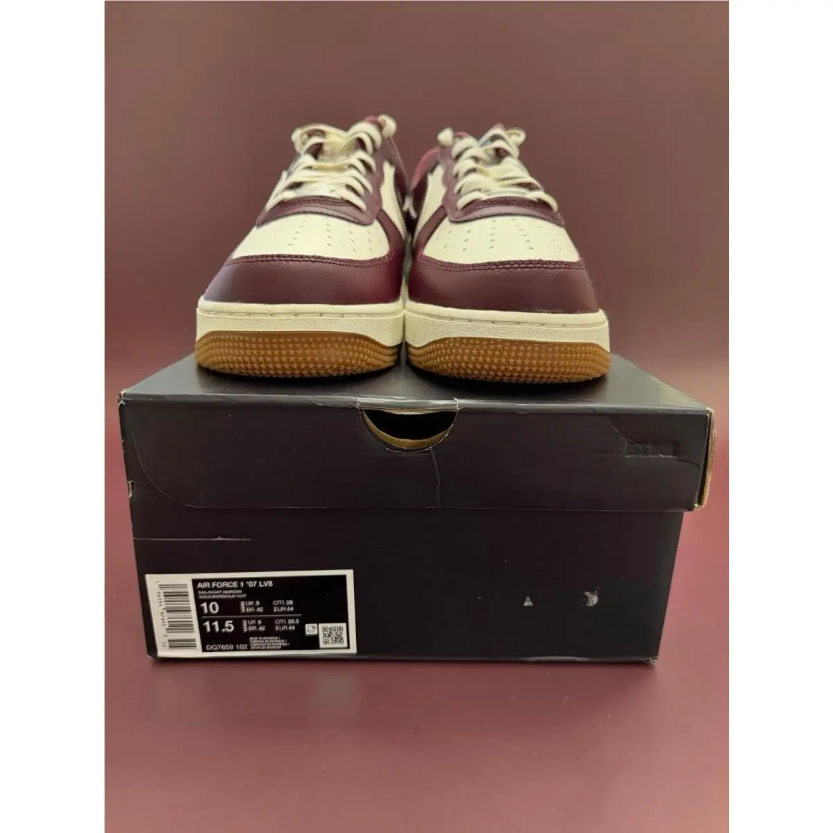 Nike shoes - Nike Air Force 1 `07 - DQ7659-102 - Maroon (UPC: 196154976022) 6