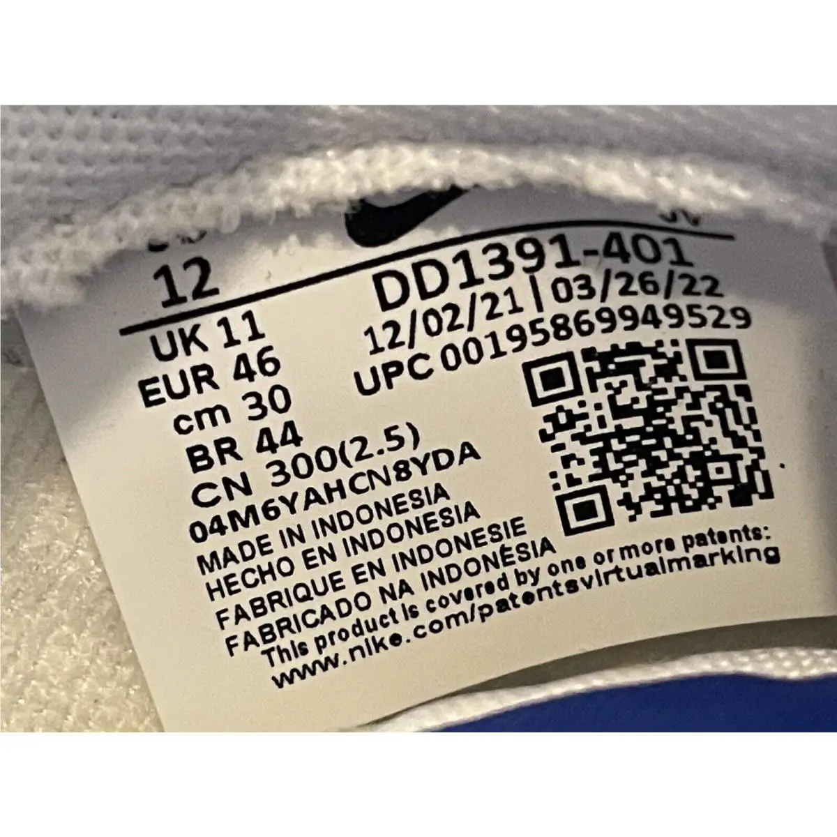 Nike shoes - Nike Dunk Low - Dunk Low - DD1391401 - Racer Blue/White-White (UPC: 0195869949529) 9
